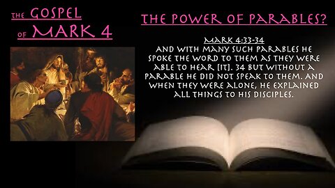 ** Mark 4:1-34 - The Power Of Parables ** | Grace Bible Fellowship Monmouth County | Sermons