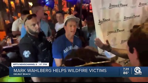 Mark Wahlberg in Delray Beach to help Maui fire victims