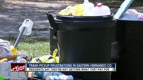 Trash pickup frustrations in Eastern Hernando Co.