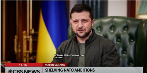 Ukrainian President Volodymyr Zelenskyy says he's ready to compromise NATO ambitions to end Putin…