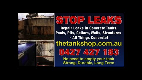 Leaking Concrete Water Tank Crack Repair process - this video shows how to repair leaking tanks.