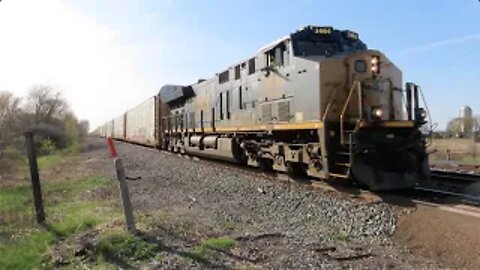 CSX Q216 Autorack Train from Sterling, Ohio April 23, 2022