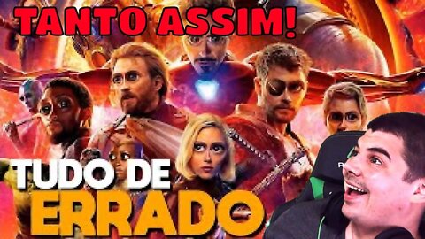 REACT TUDO de ERRADO com VINGADORES GUERRA INFINITA (recap) - MELHOR DO MUNDO