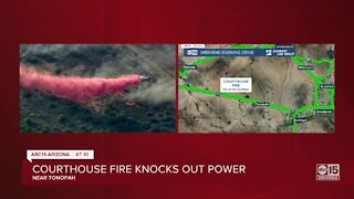 Courthouse Fire: Crews battle wildfire burning near Tonopah