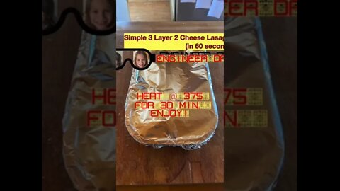 Engineer Dad Simple 3 Layer 2 Cheese Lasagna