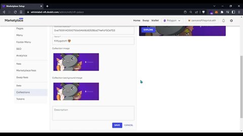 Setting up collections and tokens in your NFT marketplace. Step 7