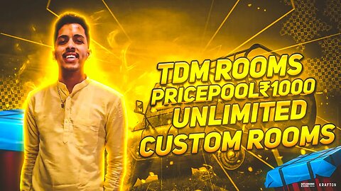 BGMI LIVE || Unlimited Custom Rooms with Prize || FREE ENTRY || TDM 1V1 ROOM...