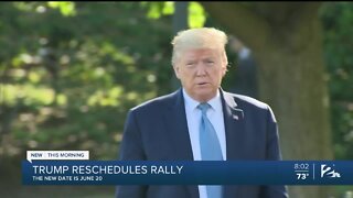 President Donald Trump reschedules Tulsa rally from Juneteenth to June 20