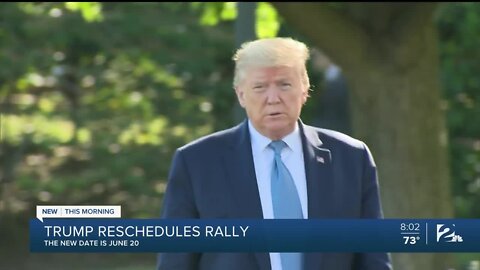 President Donald Trump reschedules Tulsa rally from Juneteenth to June 20
