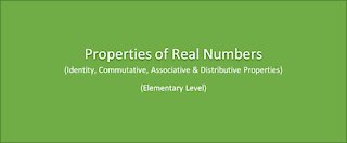 Math-Properties of Real Numbers