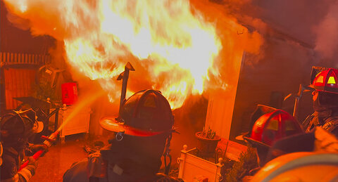 Lynbrook Firefighters Battle Stubborn Working Garage Fire