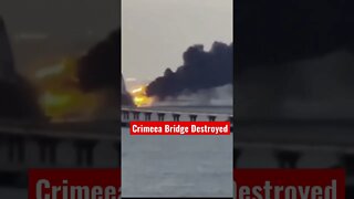 Massive Explosion Destroys Crimeea Bridge #shorts #ukraine #russia #biden #Armageddon ￼
