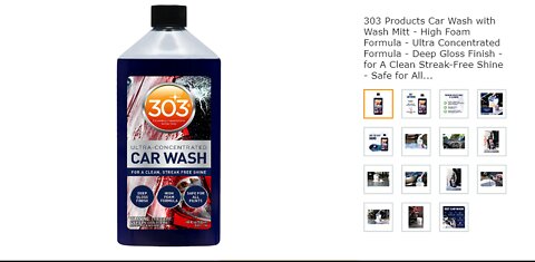 303 Products Car Wash - High Foam Formula - Deep Gloss Finish