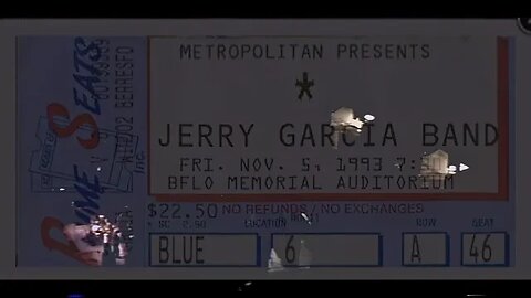 Jerry Garcia Band [1080p HD Remaster] - November 5, 1993 - War Memorial Auditorium - Buffalo, NY