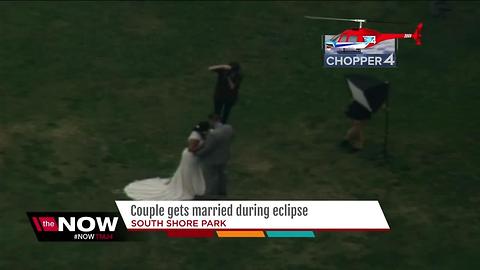 Couple married at South Shore Park during the eclipse