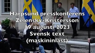 Zelensky Kristersson Svensk text 19 augusti 2023