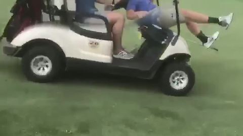 Man Gets Run Over By A Golf Cart