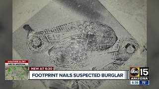 Footprint leads to arrest of burglar in Glendale