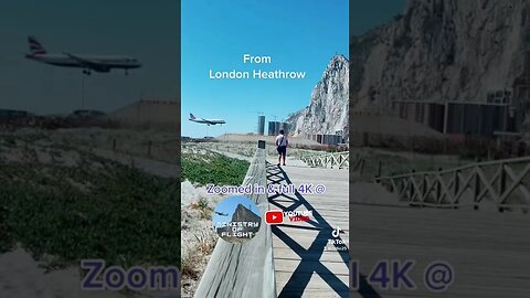 Awesome shots of landings and Departures at Gibraltar #shorts