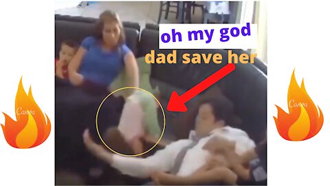 omg - how do he do it,super dad save her kid