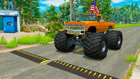 Monster Truck vs Spikes – BeamNG.Drive