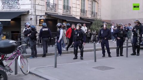 Antifa Members Protest Over GALE Dissolution In Lyon, France