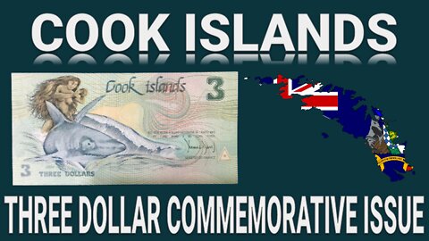 Old Banknote: Cook Island 3 Dollar Commemorative Issue 1992