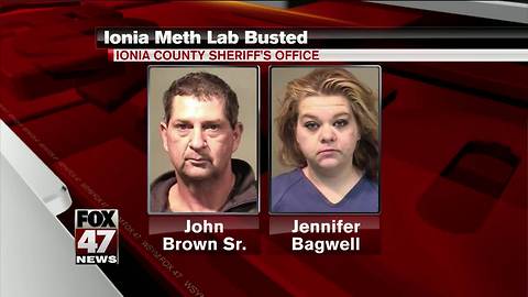 Two charged in Ionia meth lab bust
