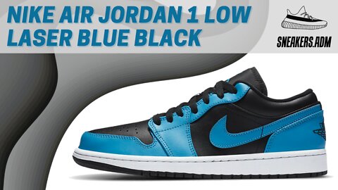 Nike Air Jordan 1 Low Laser Blue Black - 553558-410 - @SneakersADM
