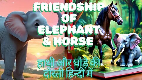 friendship of horse and elephant 🐘