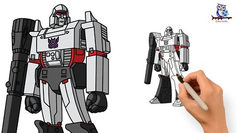 How to Draw Megatron G1 Decepticon Transformers - Art Tutorial