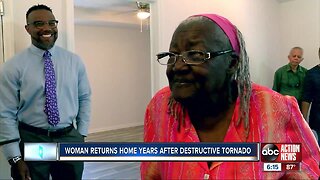 Legally blind Tampa woman gets back into home nearly a decade after it was destroyed by tornado