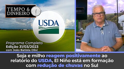 Soja e milho reagem positivamente ao relatório do USDA. El Niño está em formação.