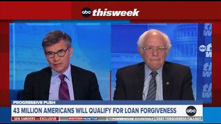 Bernie Sanders Applauds Biden's Student Loan Handout