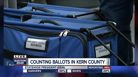 Counting up the ballots at the Kern County Elections Headquarters