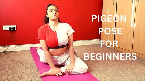 How to do a pigeon pose to release tight hamstring muscles for beginners. Follow along stretching