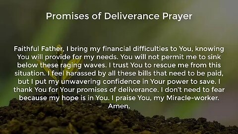 Promises of Deliverance Prayer (Miracle Prayer for Financial Help from God)