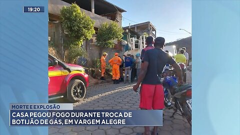 Morte e explosão: Casa pegou fogo durante troca de botijão de gás, em Vargem Alegre.