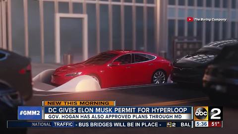 D.C. gives Musk permit for work on hyperloop