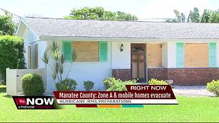 Manatee County Zone A and mobile homes evacuating