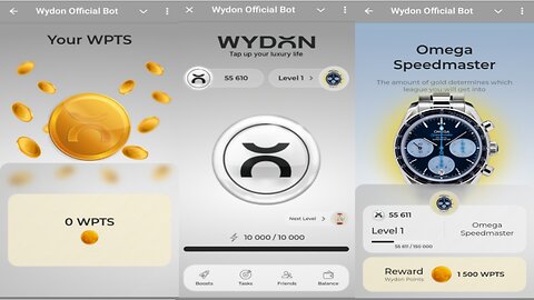 Wydon Official Bot | Tap2Earn Free WydonPoints WTPS | New Telegram Crypto Mining Bot