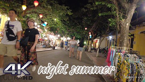 Walking in Hoi An late summer night [4K ASMR] Phan Chu Trinh Street to Nguyen Thai Hoc Street Tour