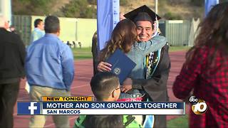 Mother and son graduate college together