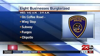 Bakersfield Police Department arrests suspects responsible for eight business burglaries