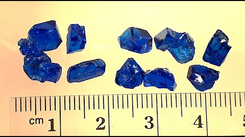 Flux Grown Blue Spinel Crystals/Clusters