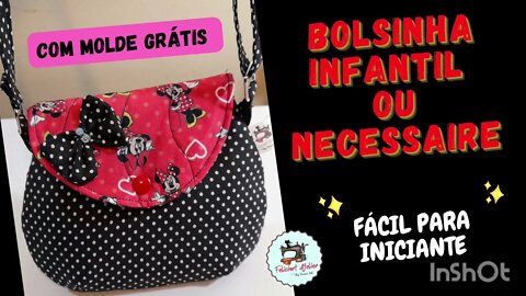 Como Fazer Bolsinha Infantil ou Necessaire Fácil Passo a Passo. Clutch Infantil Dia das Crianças .