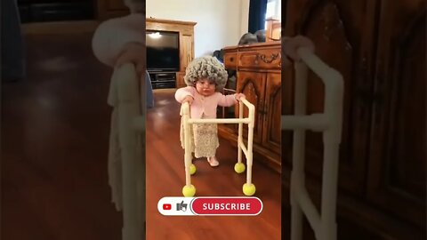 Cute baby walking like old man,Best funny baby video 2022,#shorts #baby #funny #cutebaby#2022 #born