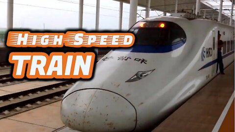 High-Speed train passing through Chuzhou and Dingyuan in China