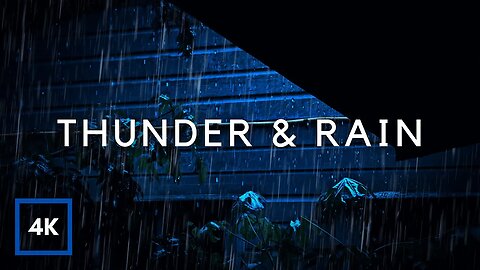 Sleep Instantly with Rain and Thunder Sounds on Cabin | Thunderstorm Sleep ASMR 12 Hours