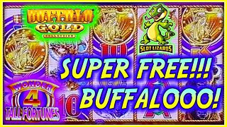 YES!!! SUPER FREE GAMES BUFFALO GOLD BIG WIN! Wonder 4 Tall Fortunes Miss Kitty TOO!